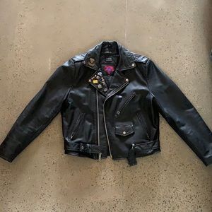 Verducci vintage leather thermolite jacket. With zip out inner liner